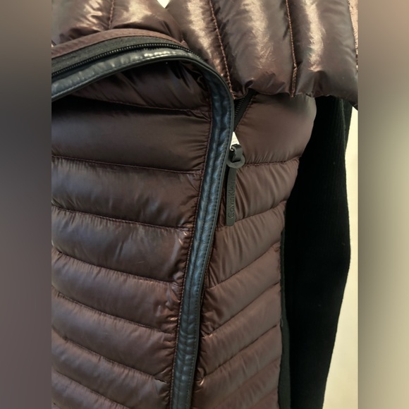 Calvin Klein Performance Winter Coat With Sweater Sleeves - Picture 5 of 7